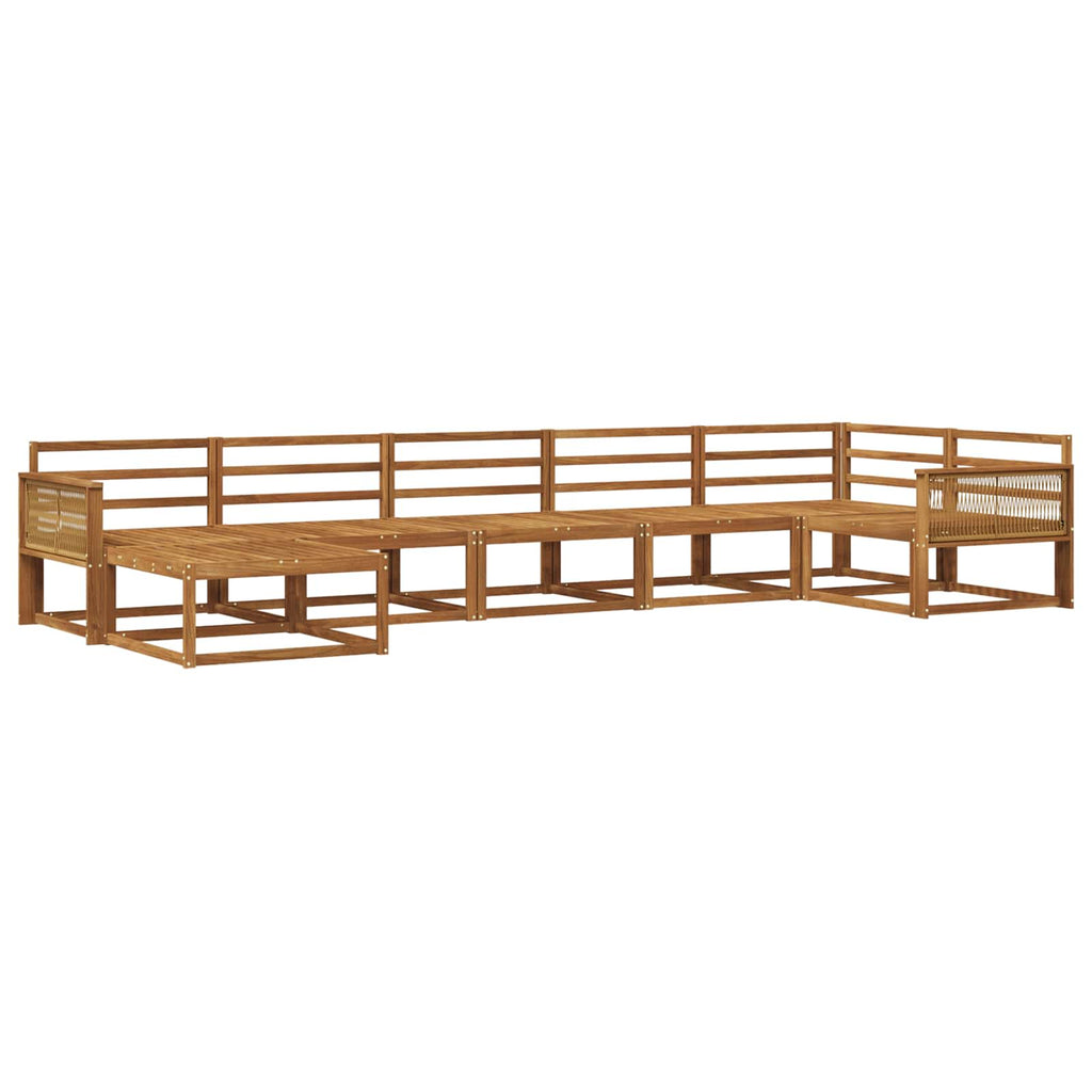 vidaXL Zestaw sof na zewnątrz 7 pcs naturalny Lite Drewno Akacji