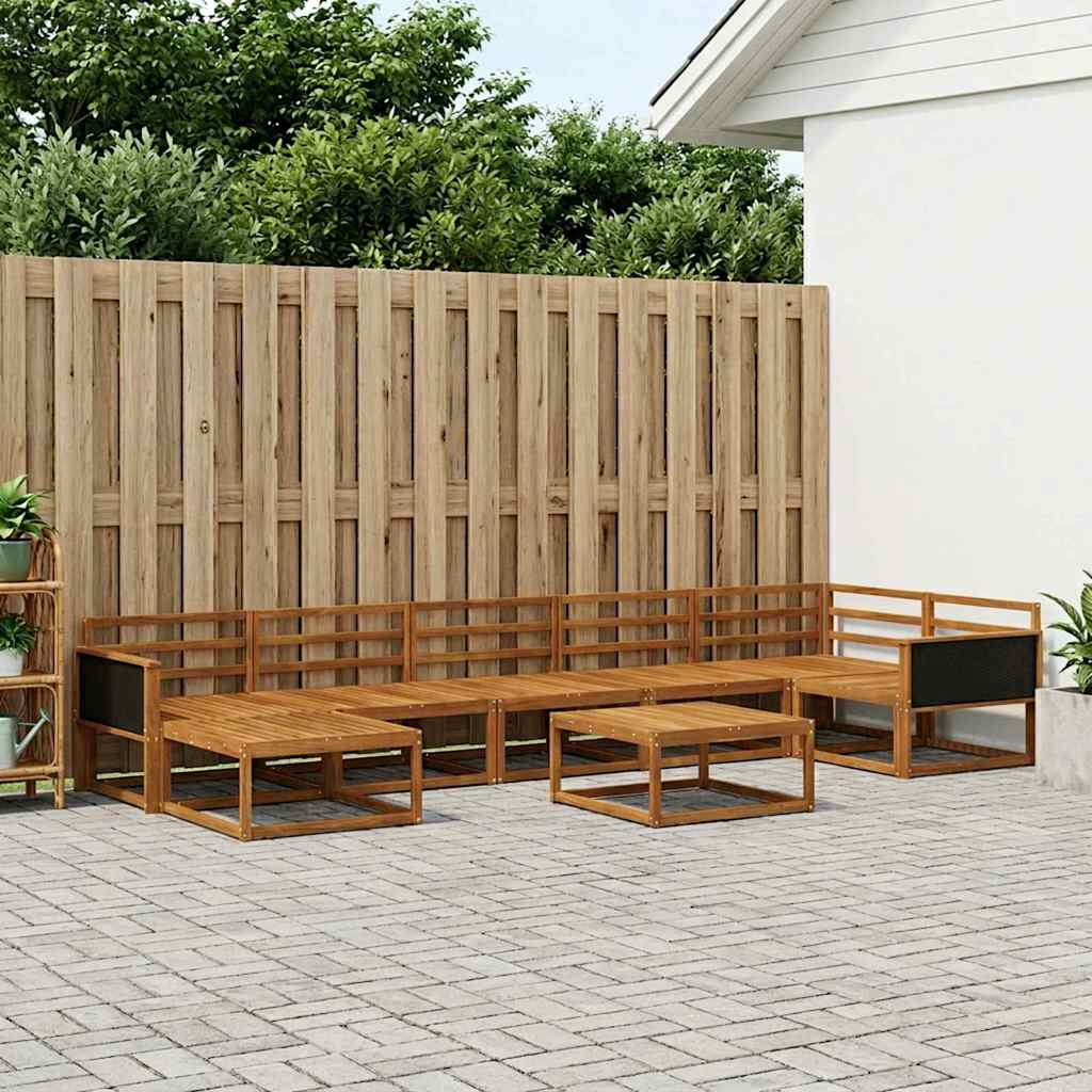 vidaXL Zestaw sof na zewnątrz 8 pcs naturalny Lite Drewno Akacji