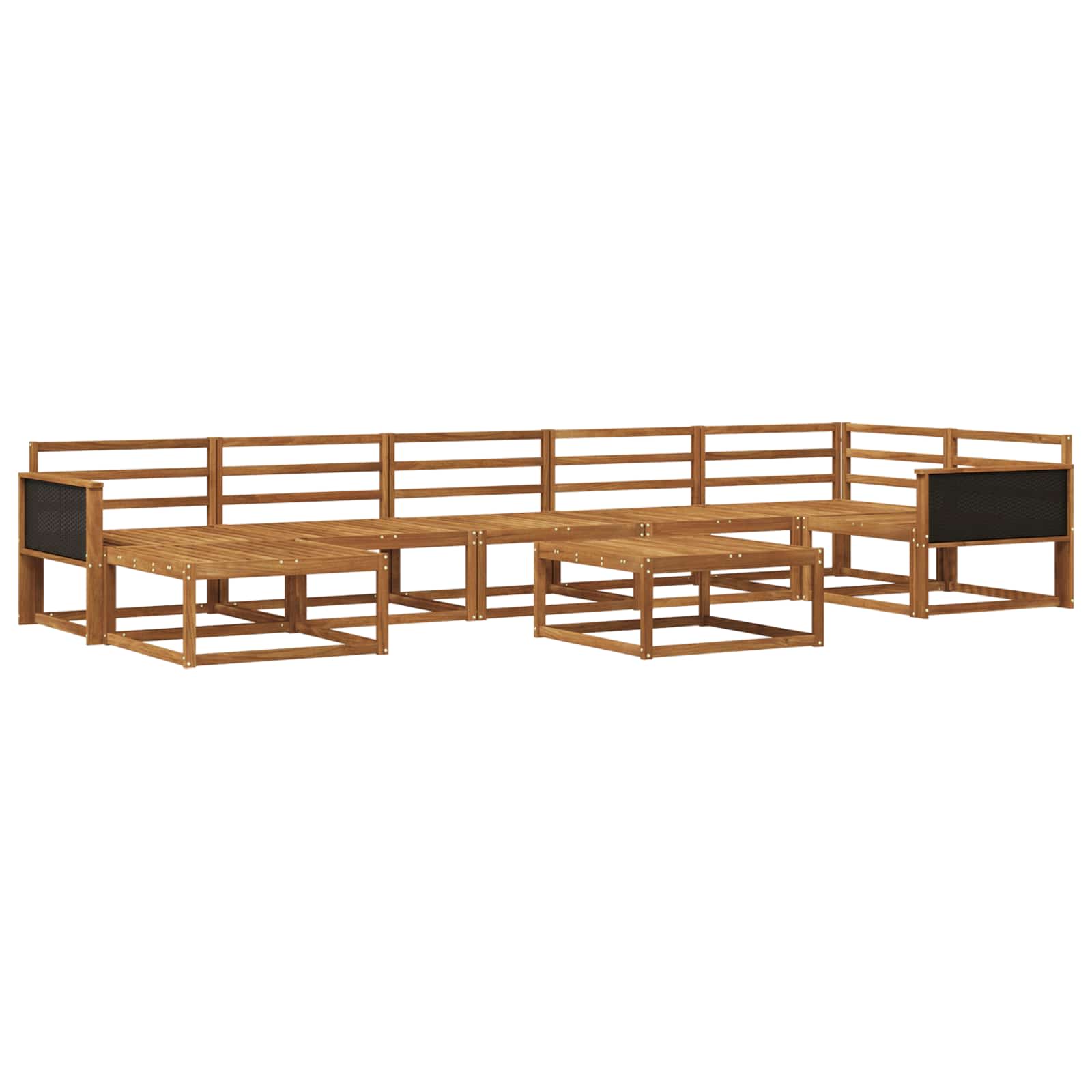 vidaXL Zestaw sof na zewnątrz 8 pcs naturalny Lite Drewno Akacji