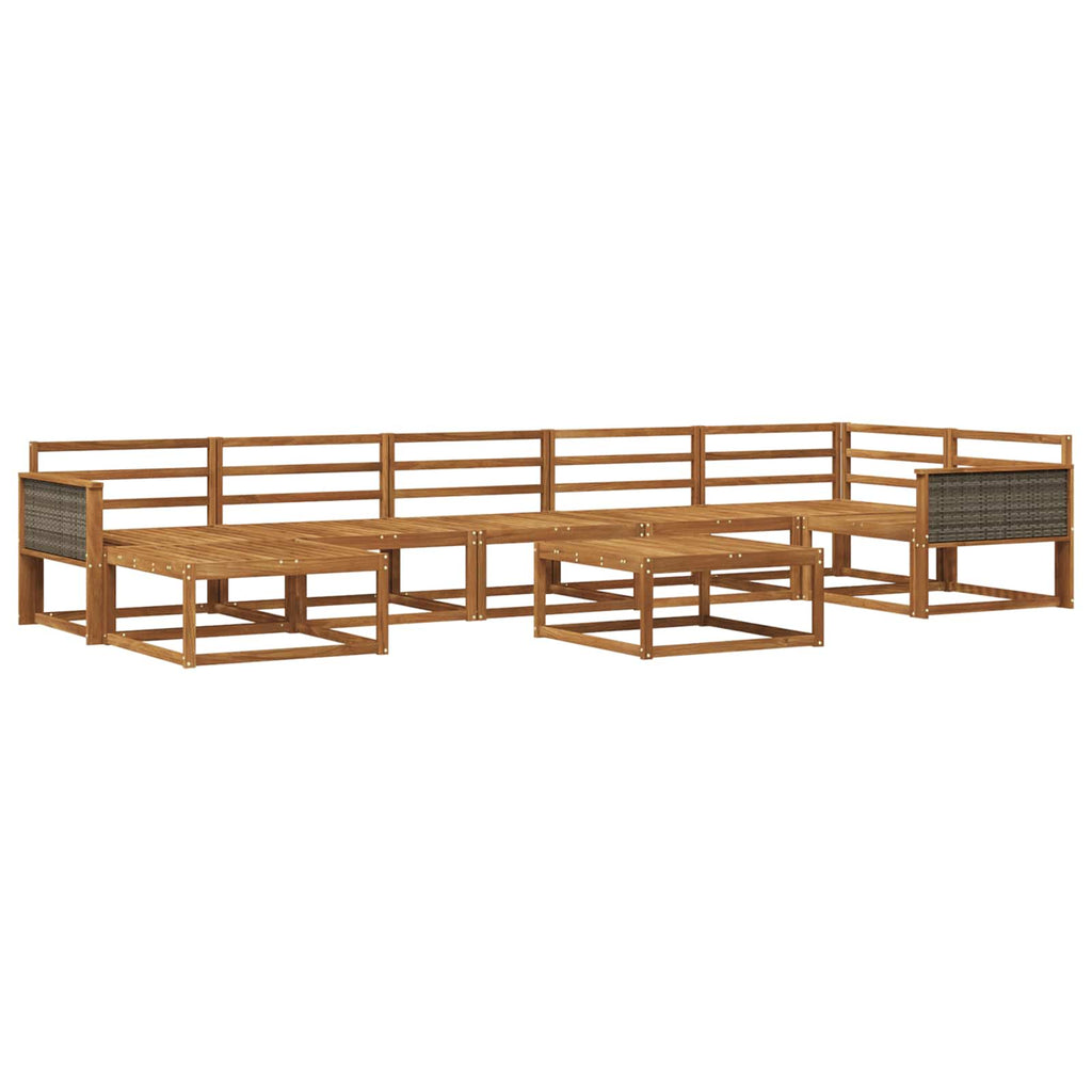 vidaXL Zestaw sof na zewnątrz 8 pcs naturalny Lite Drewno Akacji