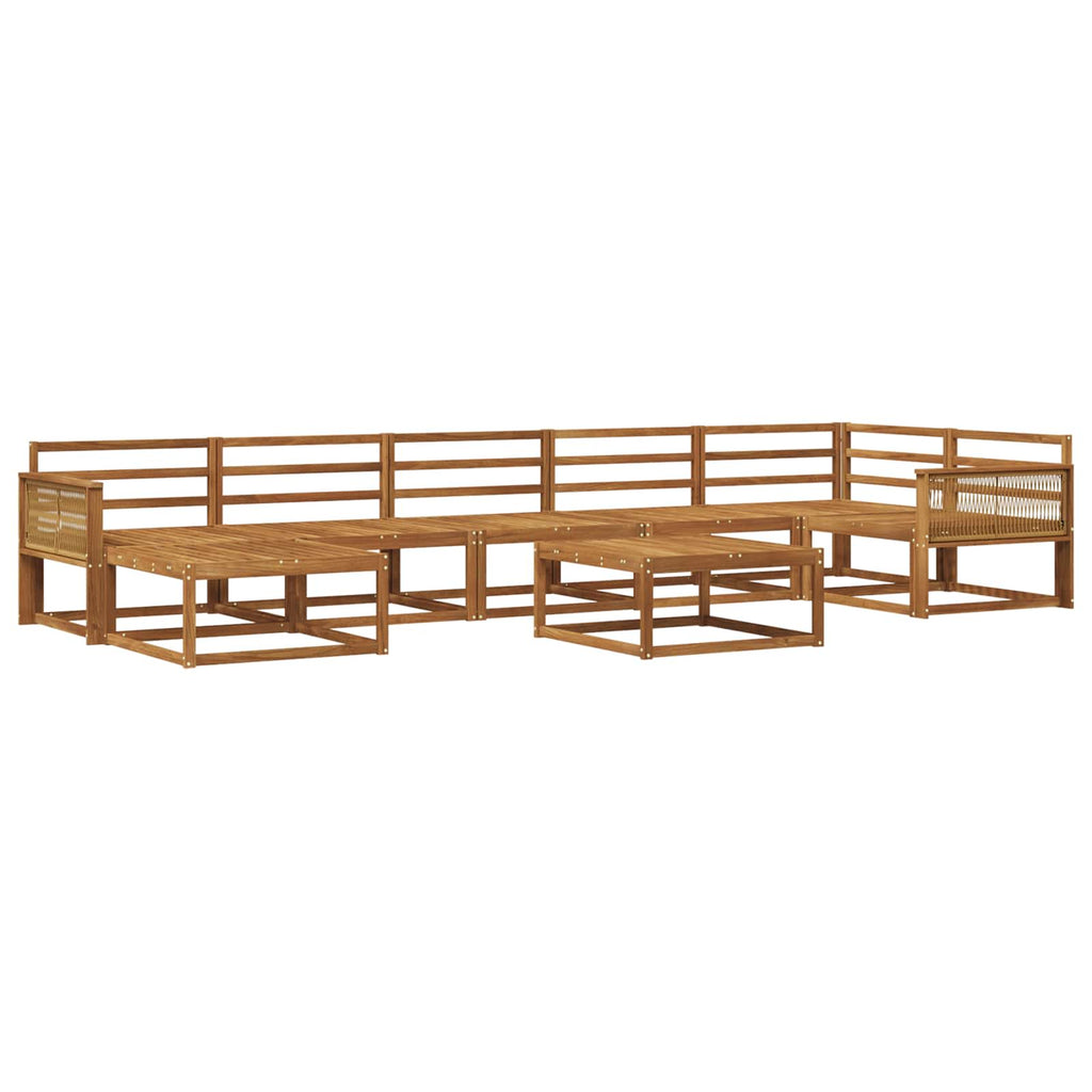 vidaXL Zestaw sof na zewnątrz 8 pcs naturalny Lite Drewno Akacji
