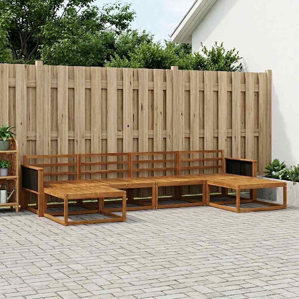 vidaXL Zestaw sof na zewnątrz 6 pcs naturalny Lite Drewno Akacji
