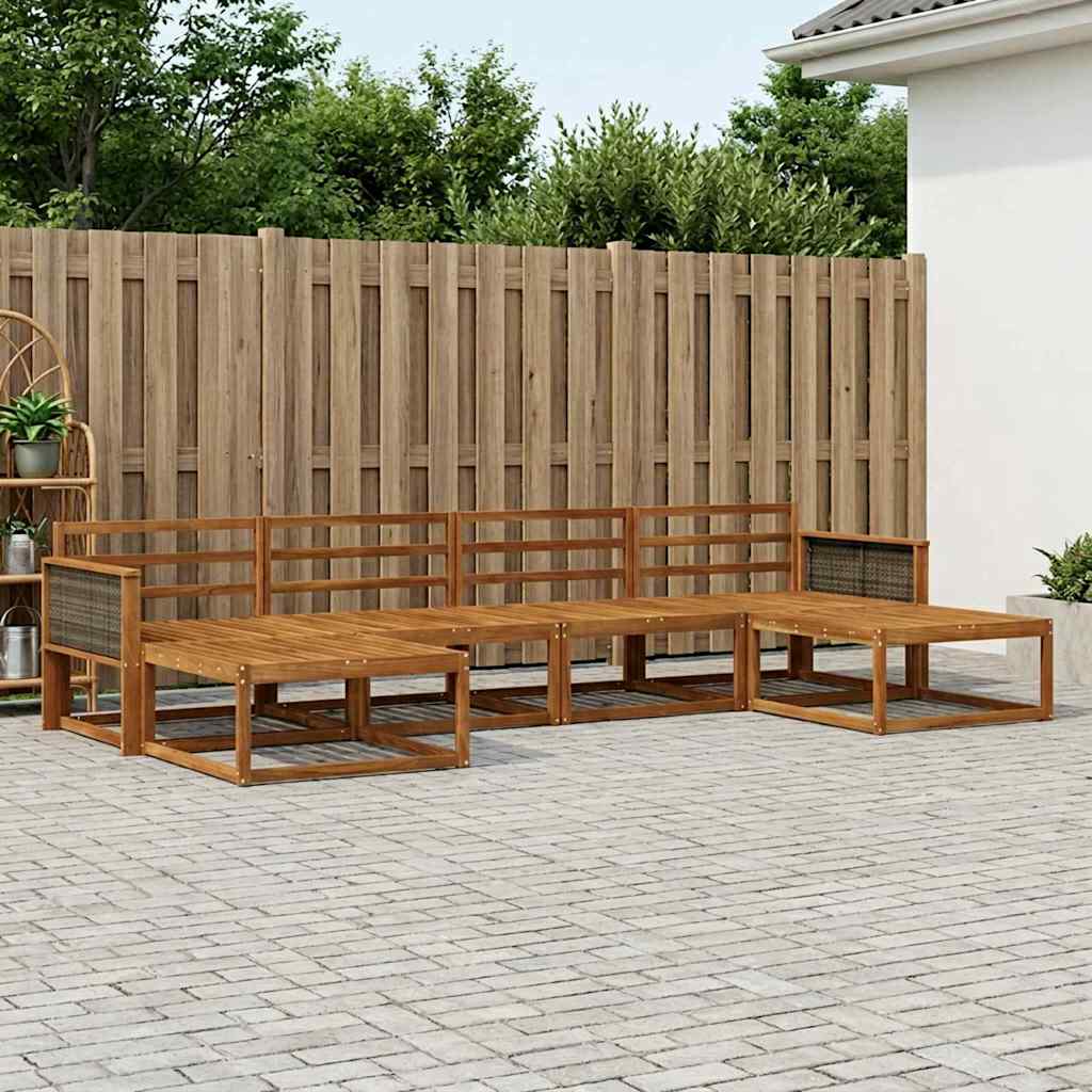 vidaXL Zestaw sof na zewnątrz 6 pcs naturalny Lite Drewno Akacji