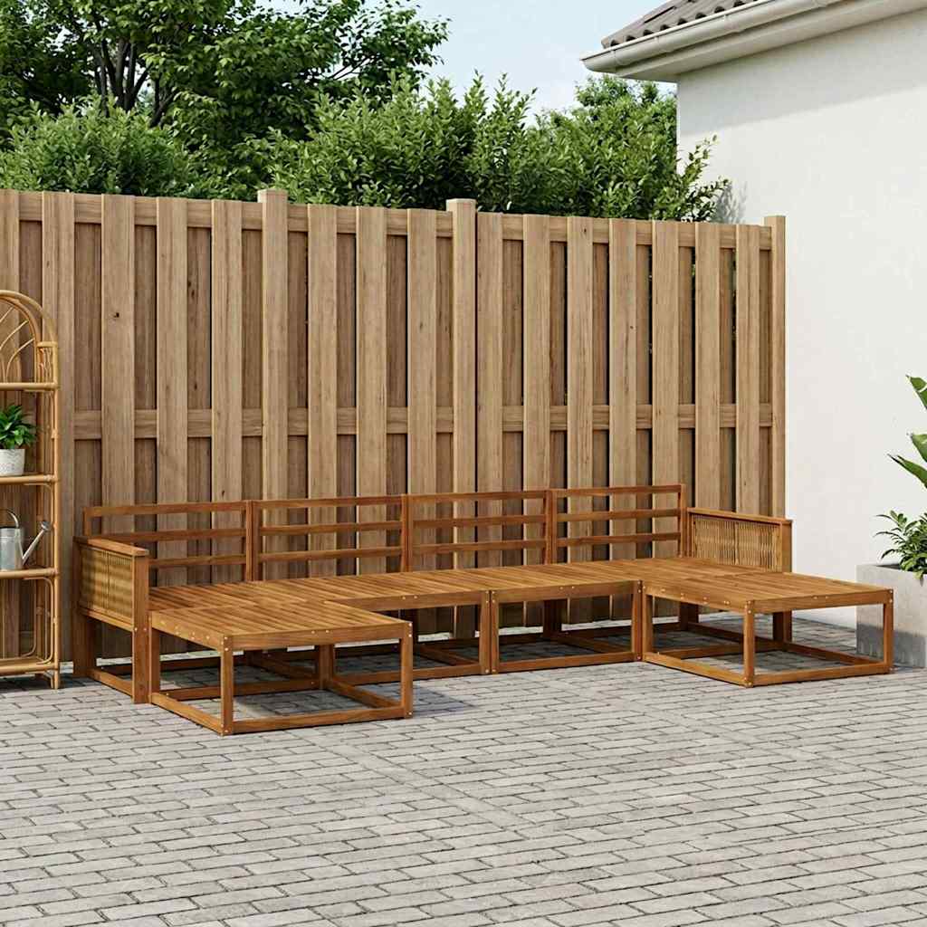 vidaXL Zestaw sof na zewnątrz 6 pcs naturalny Lite Drewno Akacji