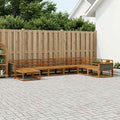 vidaXL Zestaw sof na zewnątrz 8 pcs naturalny Lite Drewno Akacji
