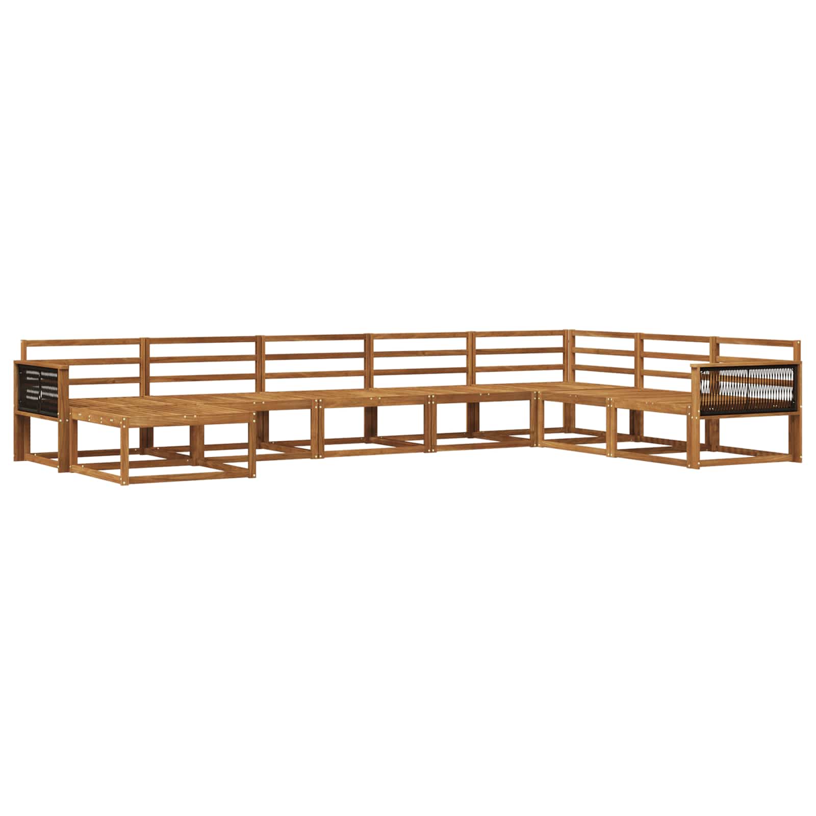 vidaXL Zestaw sof na zewnątrz 8 pcs naturalny Lite Drewno Akacji