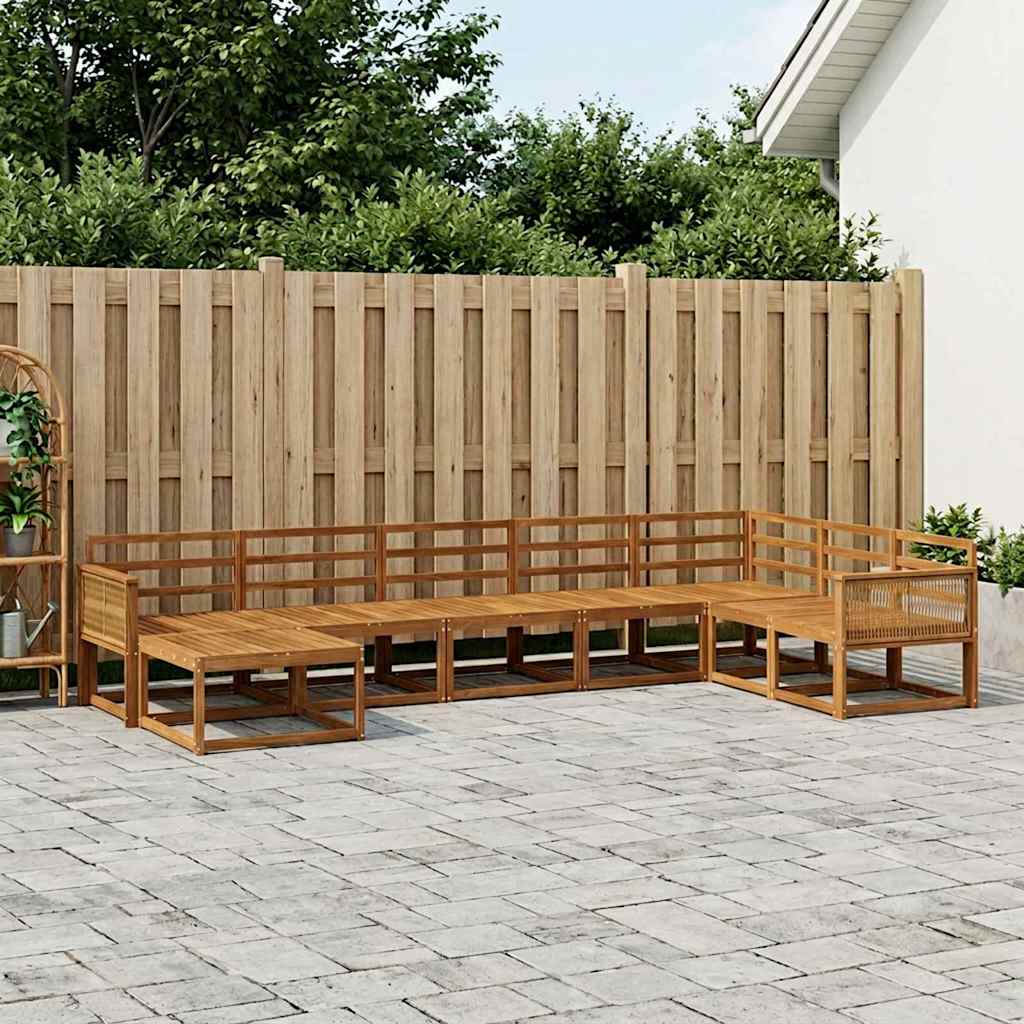 vidaXL Zestaw sof na zewnątrz 8 pcs naturalny Lite Drewno Akacji