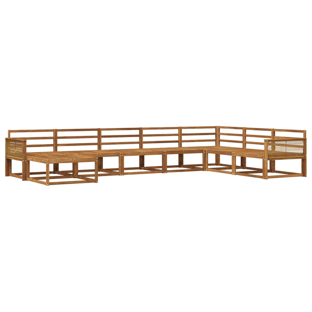 vidaXL Zestaw sof na zewnątrz 8 pcs naturalny Lite Drewno Akacji