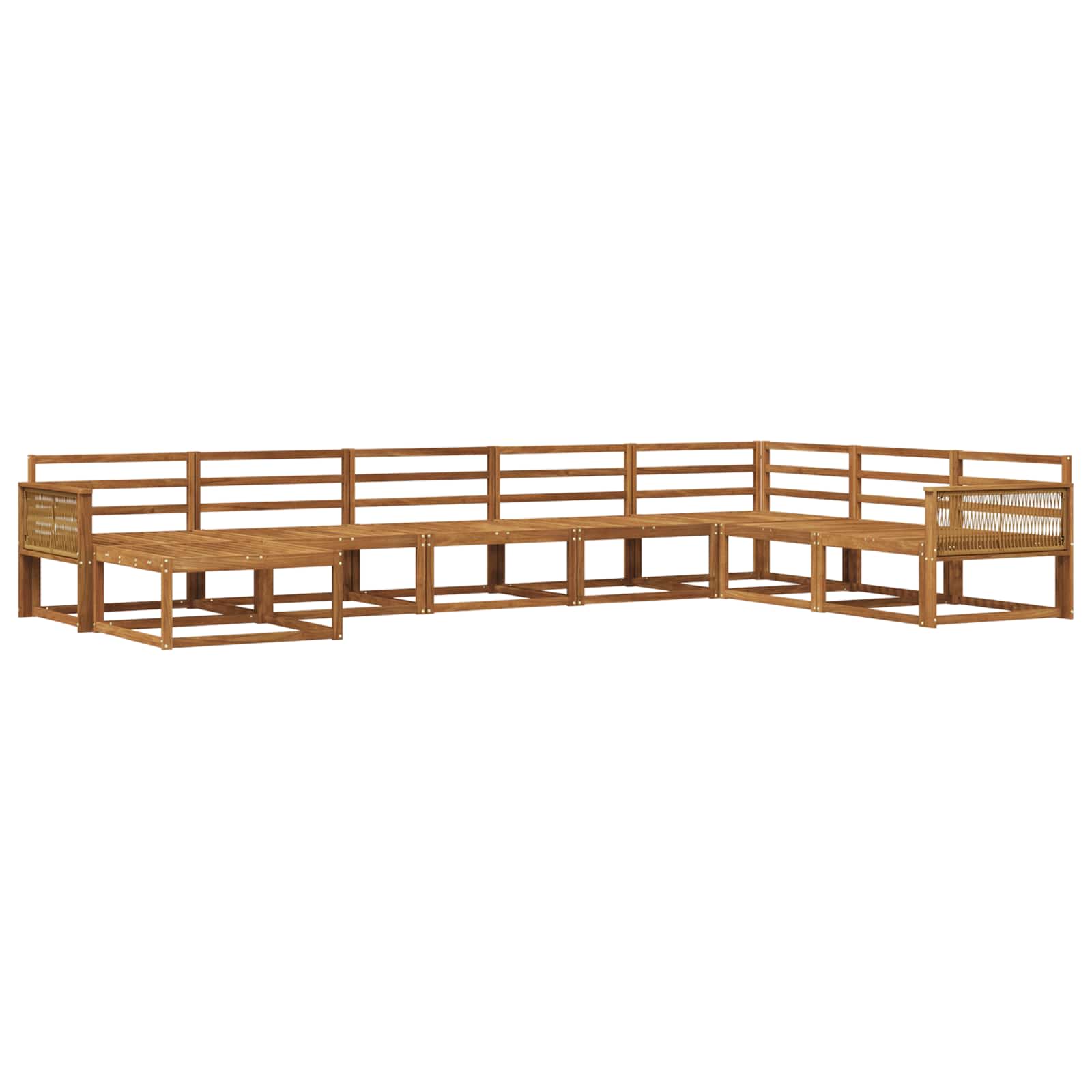 vidaXL Zestaw sof na zewnątrz 8 pcs naturalny Lite Drewno Akacji
