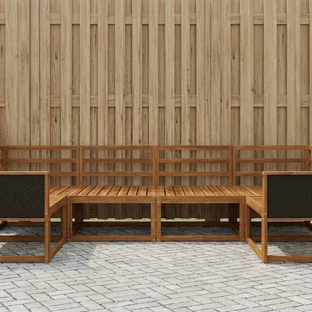 vidaXL Zestaw sof na zewnątrz 6 pcs naturalny Lite Drewno Akacji