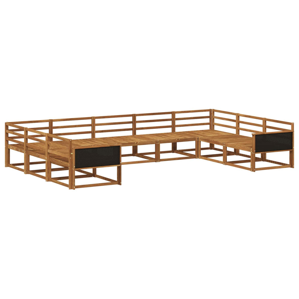 vidaXL Zestaw sof na zewnątrz 9 pcs naturalny Lite Drewno Akacji