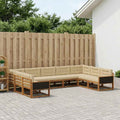 vidaXL Zestaw sof na zewnątrz z poduszką 9 pcs Naturalny i Beżowy