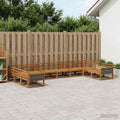 vidaXL Zestaw sof na zewnątrz 10 pcs naturalny Lite Drewno Akacji