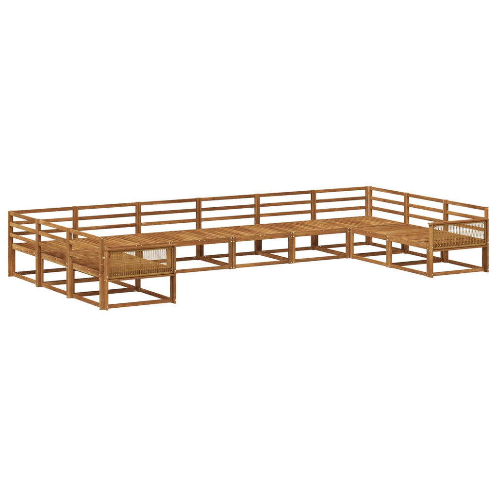 vidaXL Zestaw sof na zewnątrz 10 pcs naturalny Lite Drewno Akacji