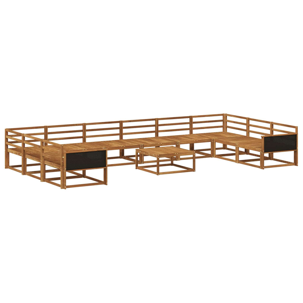 vidaXL Zestaw sof na zewnątrz 11 pcs naturalny Lite Drewno Akacji