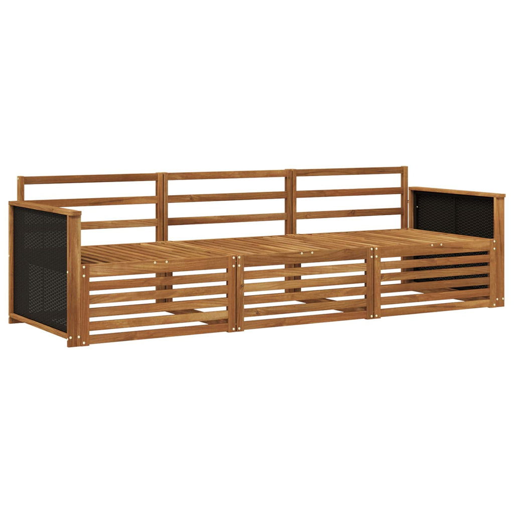 vidaXL Zestaw sof na zewnątrz 3 pcs naturalny Lite Drewno Akacji