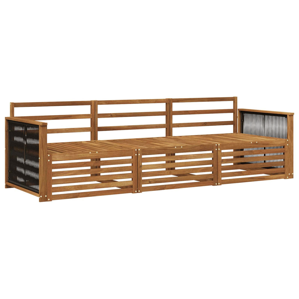 vidaXL Zestaw sof na zewnątrz 3 pcs naturalny Lite Drewno Akacji