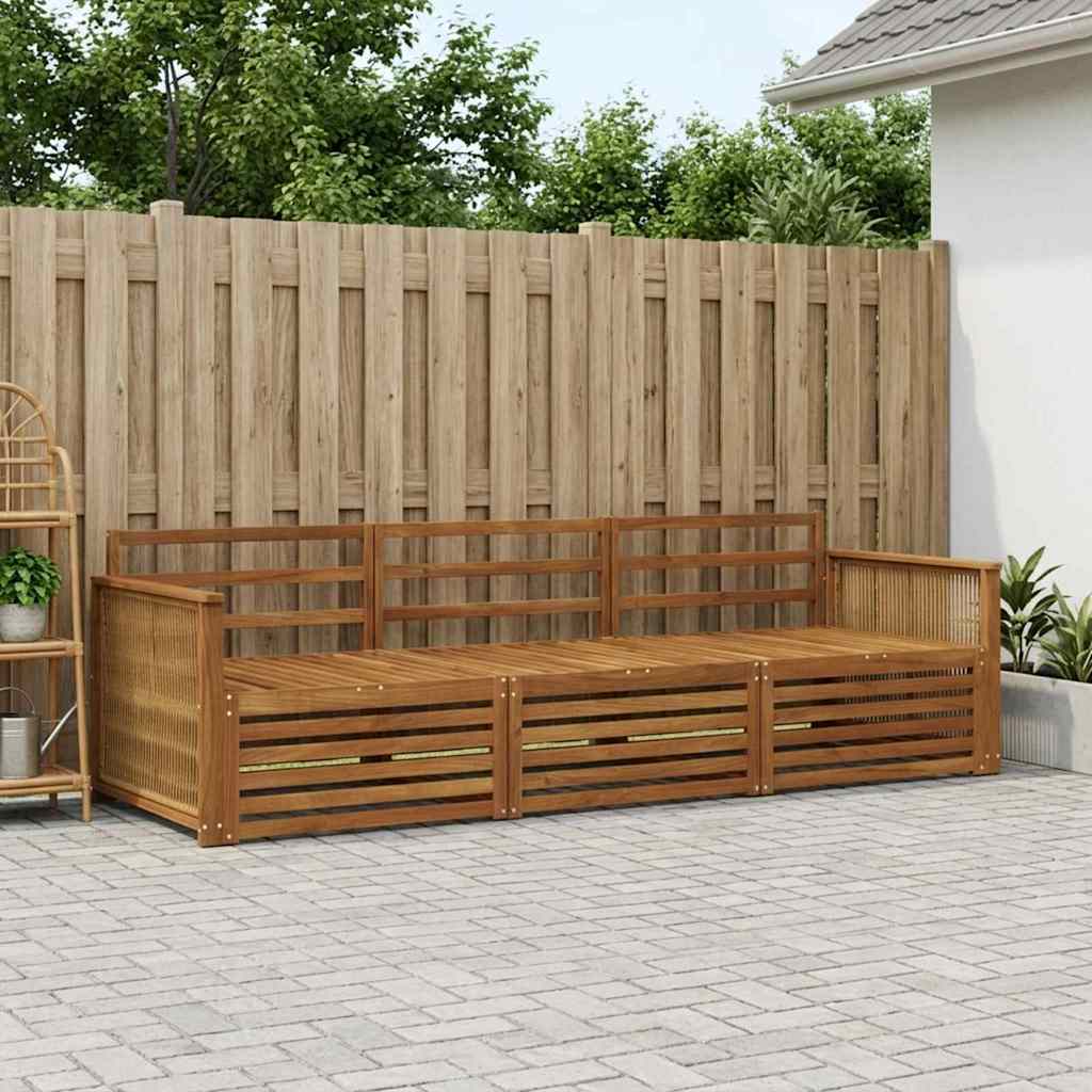 vidaXL Zestaw sof na zewnątrz 3 pcs naturalny Lite Drewno Akacji