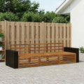 vidaXL Zestaw sof na zewnątrz 3 pcs naturalny Lite Drewno Akacji