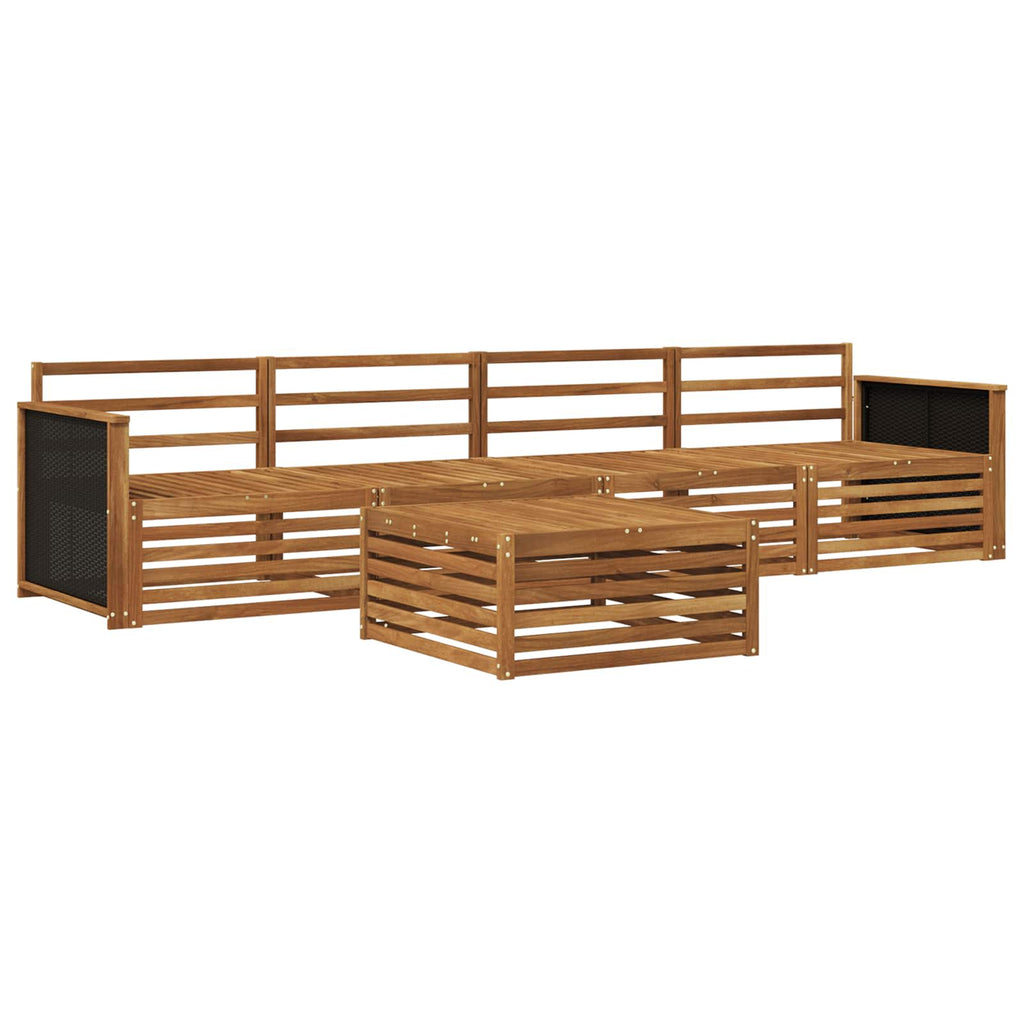 vidaXL Zestaw sof na zewnątrz 5 pcs naturalny Lite Drewno Akacji