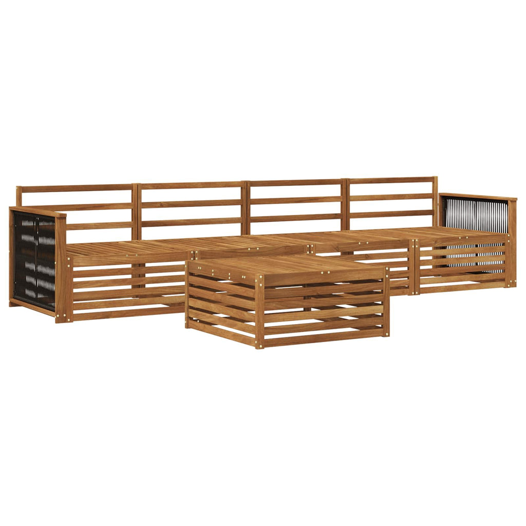 vidaXL Zestaw sof na zewnątrz 5 pcs naturalny Lite Drewno Akacji