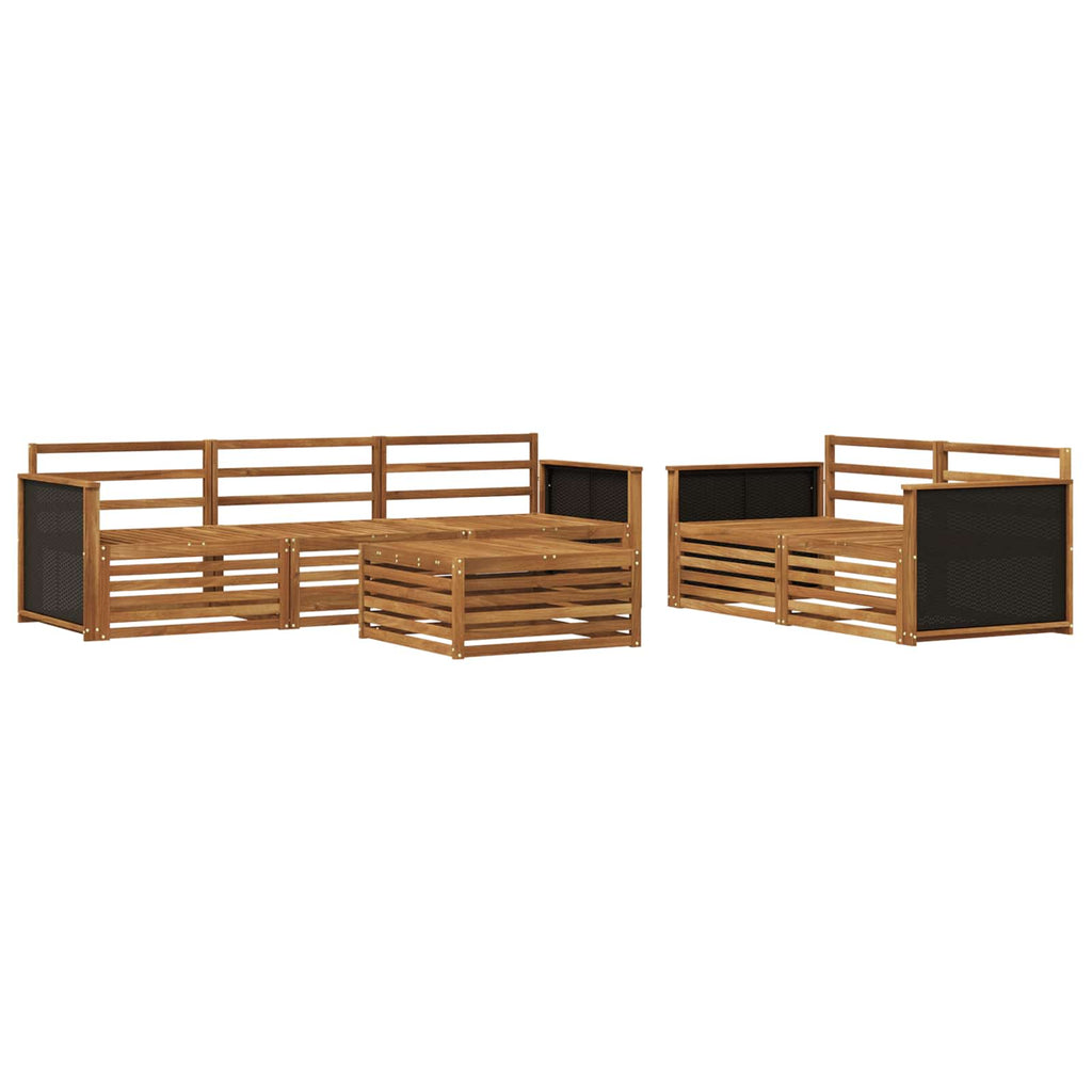 vidaXL Zestaw sof na zewnątrz 6 pcs naturalny Lite Drewno Akacji