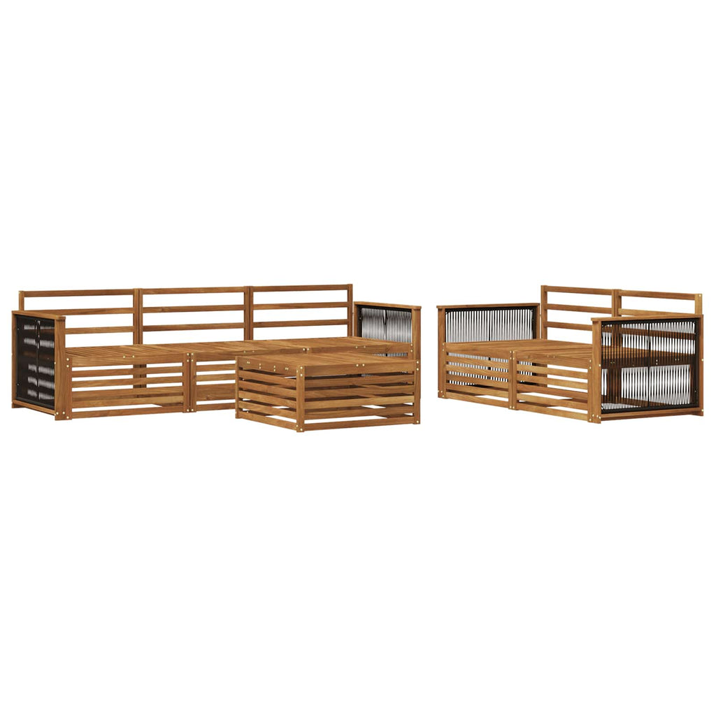 vidaXL Zestaw sof na zewnątrz 6 pcs naturalny Lite Drewno Akacji