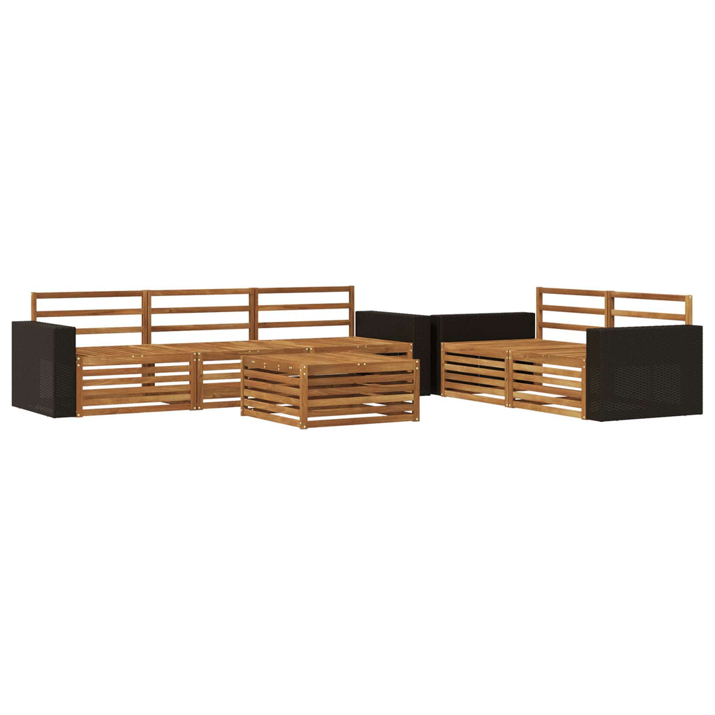 vidaXL Zestaw sof na zewnątrz 6 pcs naturalny Lite Drewno Akacji