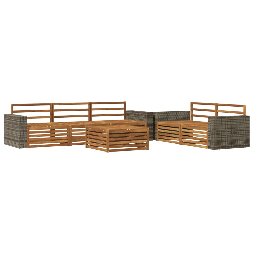 vidaXL Zestaw sof na zewnątrz 6 pcs naturalny Lite Drewno Akacji