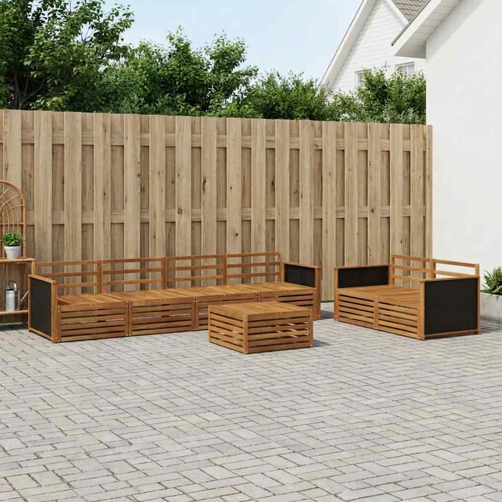 vidaXL Zestaw sof na zewnątrz 7 pcs naturalny Lite Drewno Akacji