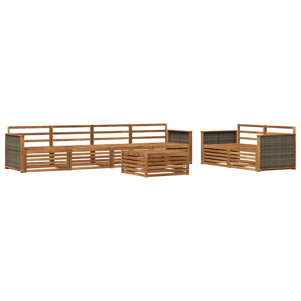 vidaXL Zestaw sof na zewnątrz 7 pcs naturalny Lite Drewno Akacji