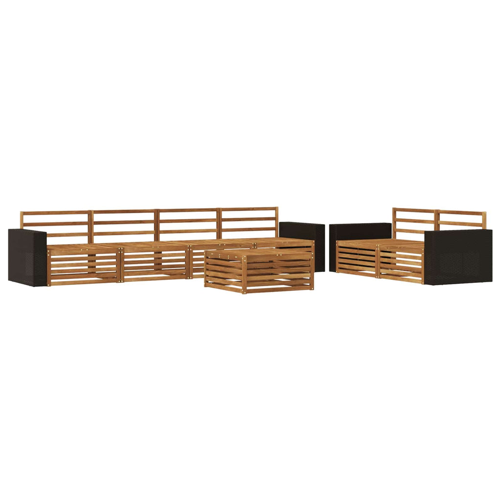 vidaXL Zestaw sof na zewnątrz 7 pcs naturalny Lite Drewno Akacji