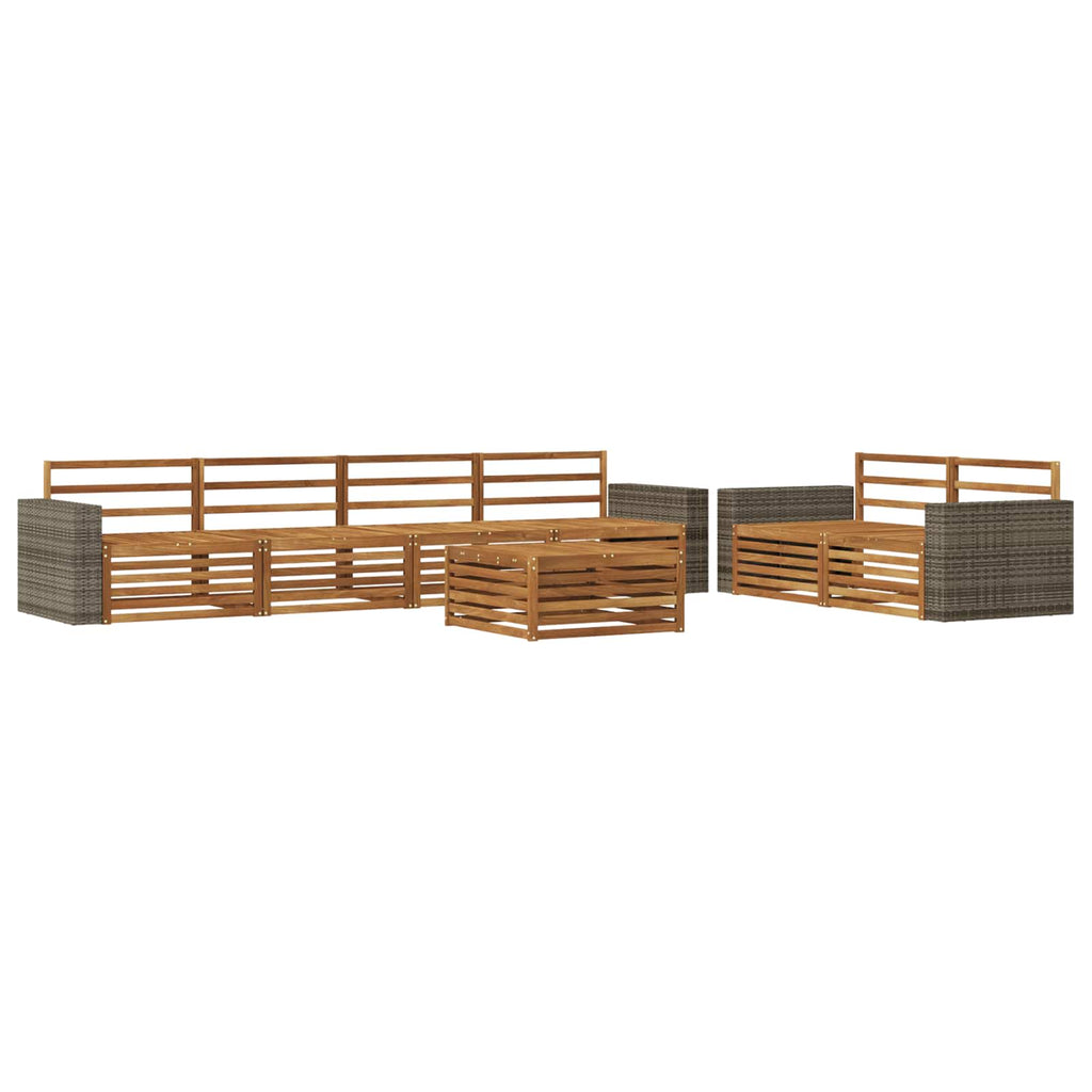 vidaXL Zestaw sof na zewnątrz 7 pcs naturalny Lite Drewno Akacji