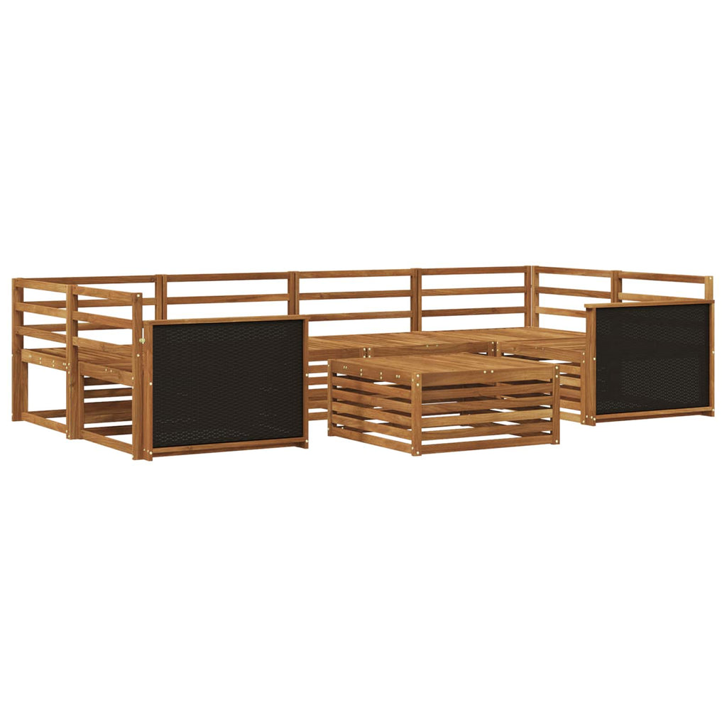 vidaXL Zestaw sof na zewnątrz 7 pcs naturalny Lite Drewno Akacji