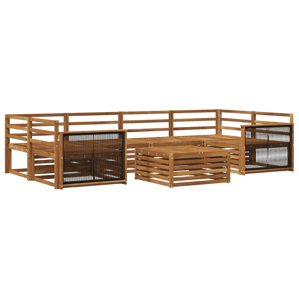 vidaXL Zestaw sof na zewnątrz 7 pcs naturalny Lite Drewno Akacji