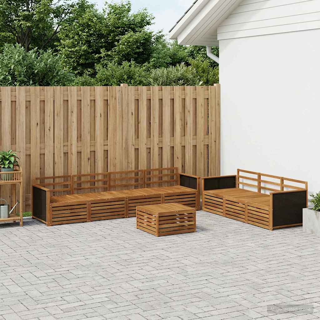 vidaXL Zestaw sof na zewnątrz 8 pcs naturalny 79 x 79 x 37 cm
