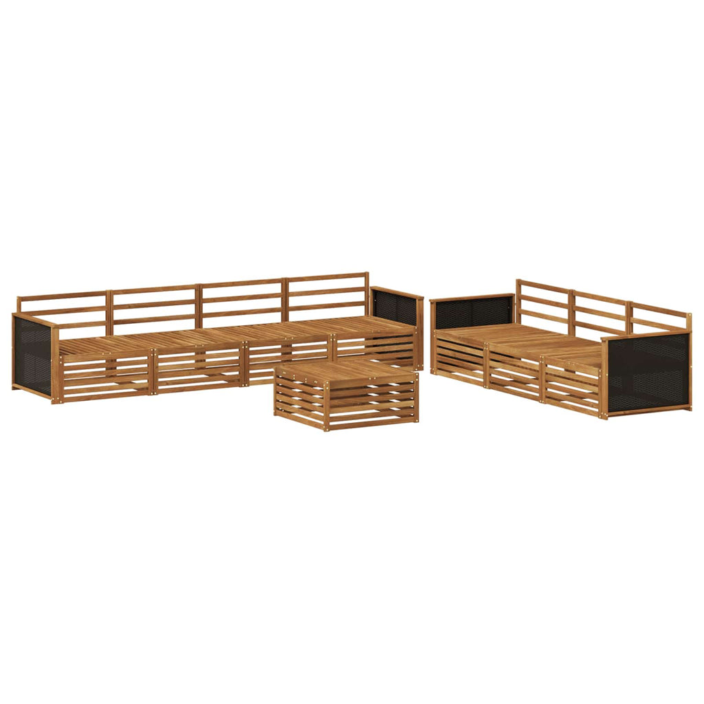 vidaXL Zestaw sof na zewnątrz 8 pcs naturalny 79 x 79 x 37 cm