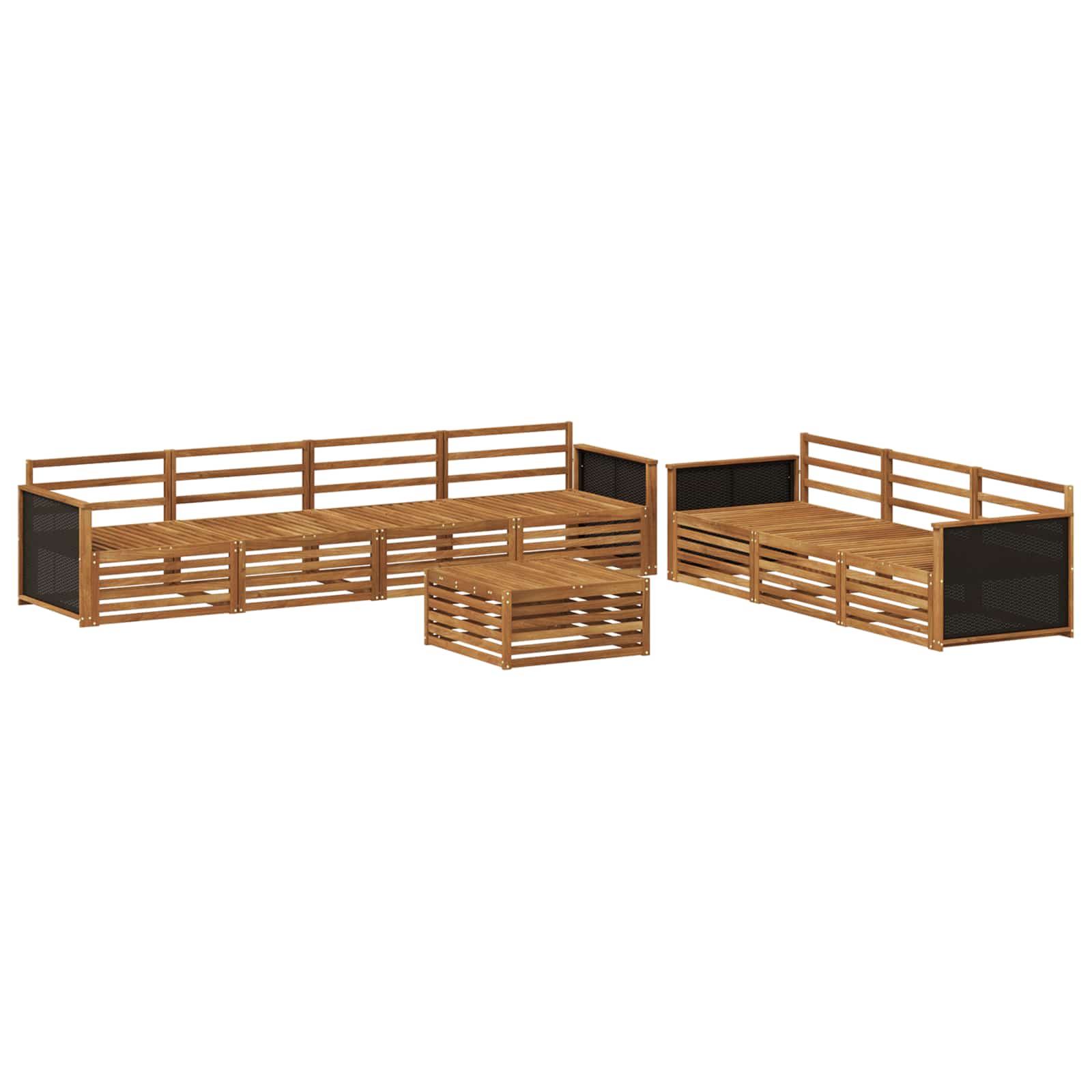 vidaXL Zestaw sof na zewnątrz 8 pcs naturalny 79 x 79 x 37 cm