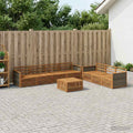 vidaXL Zestaw sof na zewnątrz 8 pcs naturalny Lite Drewno Akacji