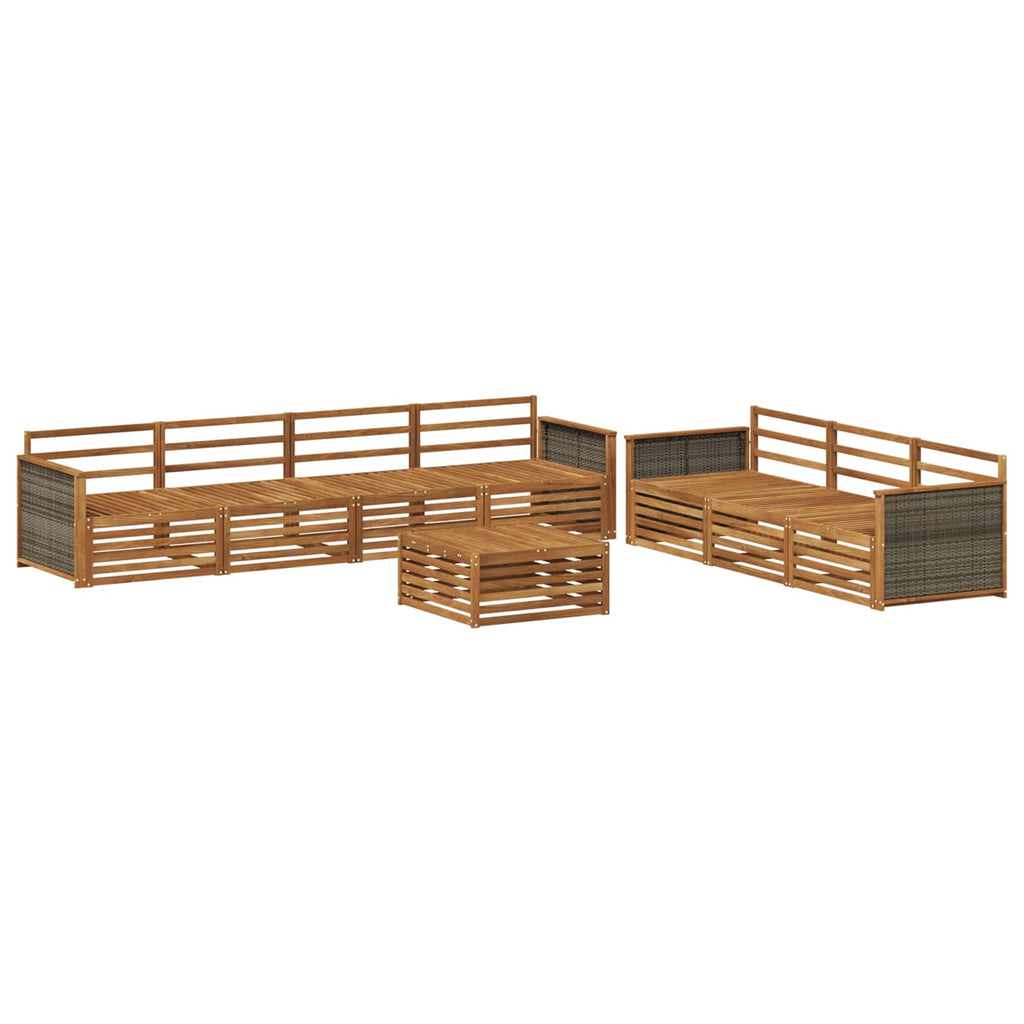 vidaXL Zestaw sof na zewnątrz 8 pcs naturalny Lite Drewno Akacji
