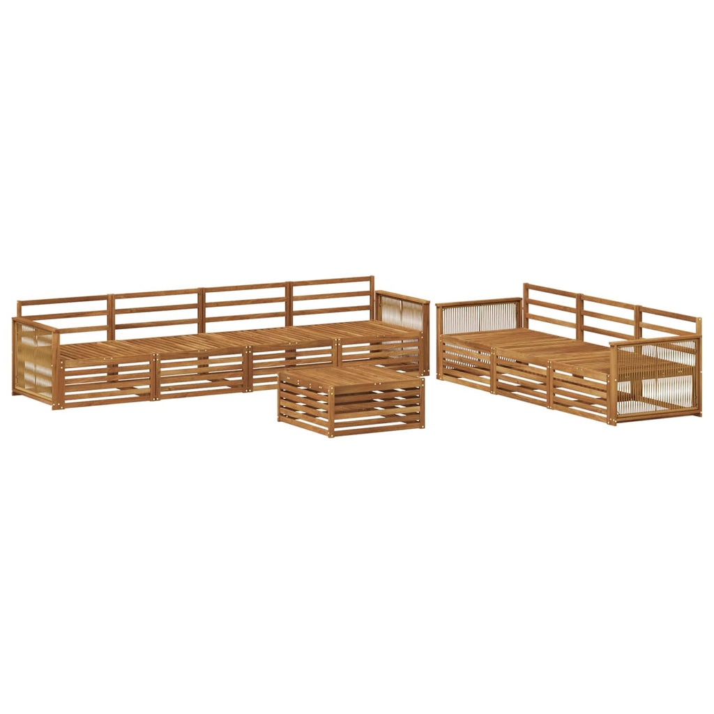 vidaXL Zestaw sof na zewnątrz 8 pcs naturalny Lite Drewno Akacji