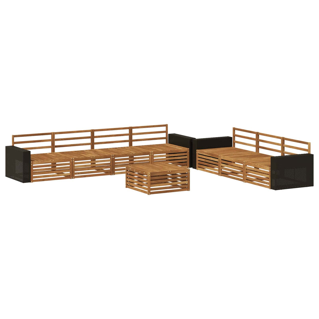 vidaXL Zestaw sof na zewnątrz 8 pcs naturalny 79 x 79 x 37 cm