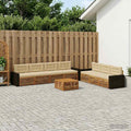 vidaXL Zestaw sof na zewnątrz 8 pcs Naturalny i Beżowy 79 x 79 x 37 cm