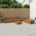 vidaXL Zestaw sof na zewnątrz 8 pcs naturalny 79 x 79 x 37 cm