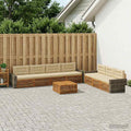 vidaXL Zestaw sof na zewnątrz 8 pcs Naturalny i Beżowy 79 x 79 x 37 cm