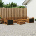 vidaXL Zestaw sof na zewnątrz 8 pcs naturalny Lite Drewno Akacji