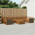 vidaXL Zestaw sof na zewnątrz 8 pcs naturalny Lite Drewno Akacji