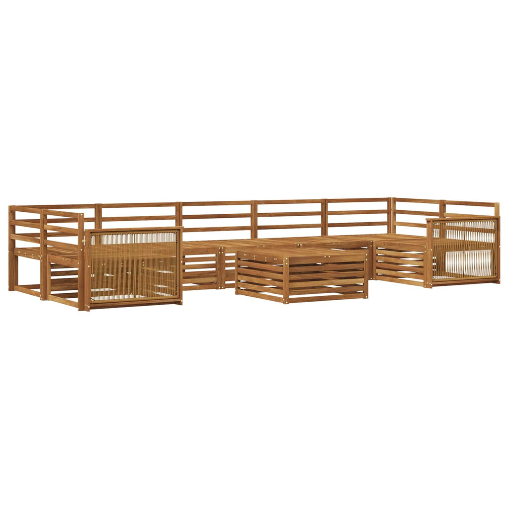 vidaXL Zestaw sof na zewnątrz 8 pcs naturalny Lite Drewno Akacji