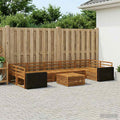vidaXL Zestaw sof na zewnątrz 8 pcs naturalny Lite Drewno Akacji