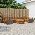 vidaXL Zestaw sof na zewnątrz 8 pcs naturalny Lite Drewno Akacji